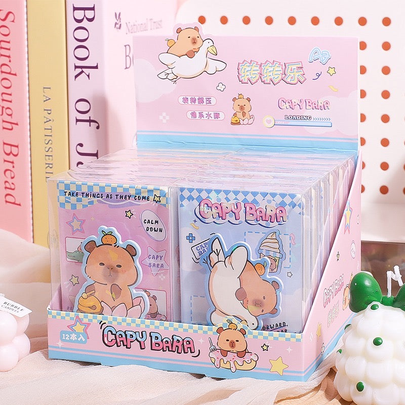 Mini Capybara Spin Diary | Notebook | Random 1 Pc | Plain Pages
