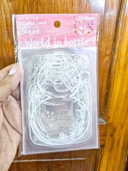CY-SS |G-5|  Transparent Jar Sticker | Sticker Bookmark | 16 PCS |