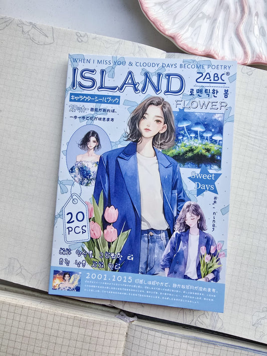 YRRH -402 |Island  Sweet Days Sticker Books | 20 Pcs | 105*150mm |