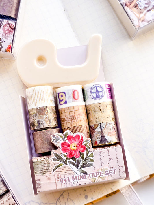 YQS-YHF9+1D | Sweet Deco Mini Washi Tape 9 Set Random |