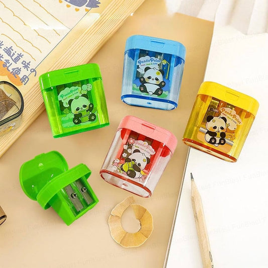 SR-0349  |Rb| Panda point Kawaii  Pencil Sharpener High Quality With 2 Different Size Blade Random Design