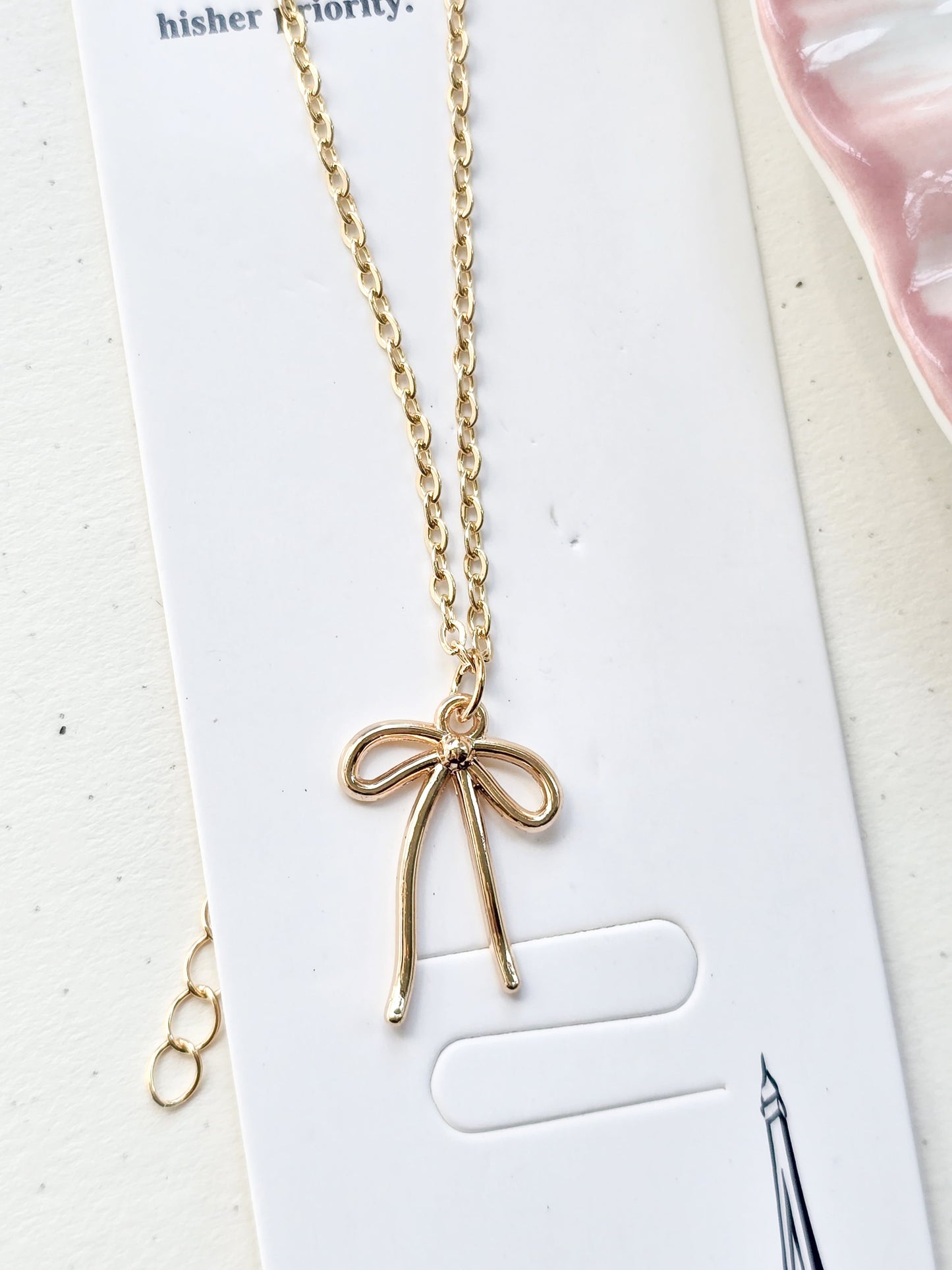 YJ-P4134 | Ribbon Bow Necklace |