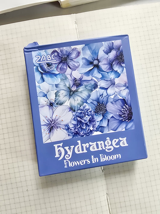 FHRY-606 | Hydrangea Flowers In Bloom PET Sticker  | 60pcs Sticker