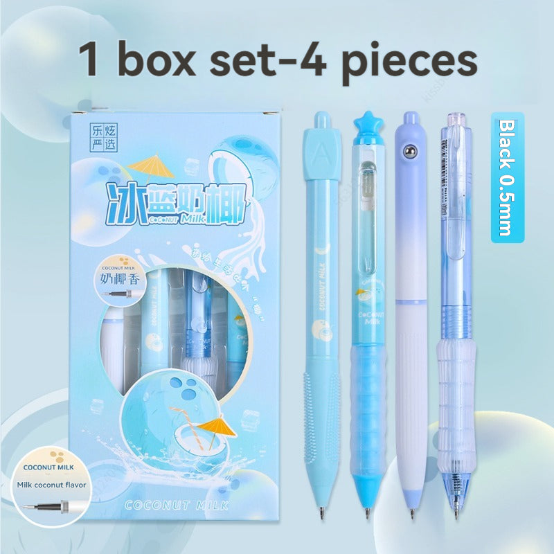 YX1194 | Coconut M Aesthetic scented  Gel Pen Set | 4pcs |