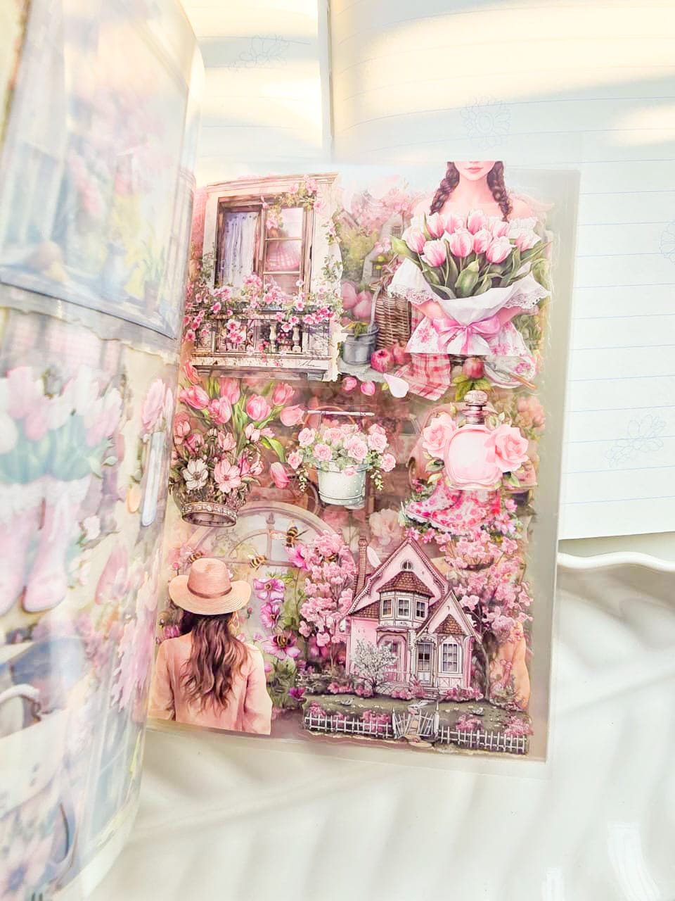 DSB-5391 |G-6| Tha Glimmering Glade Vintage Sticker Book | 20sheets| (Copy)