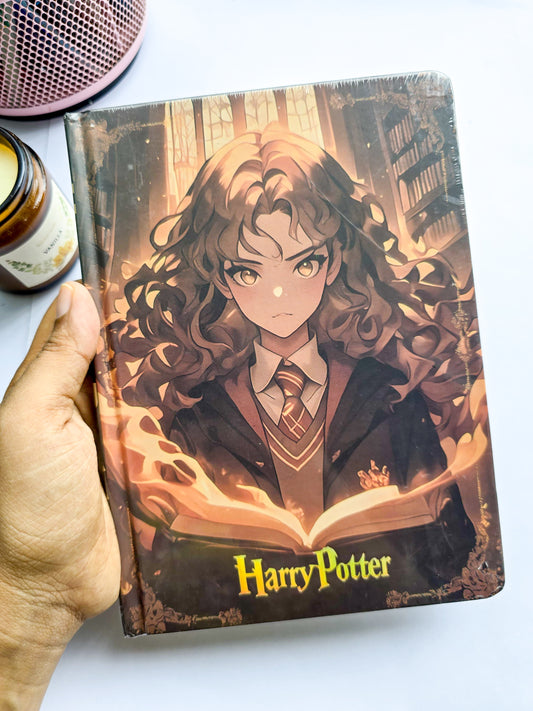 MG2663 | Harry Potter Branded Hardbound Notebook Or Diary Featuring Anime-Style Srtwork Of Hermione Granger On The Cover |