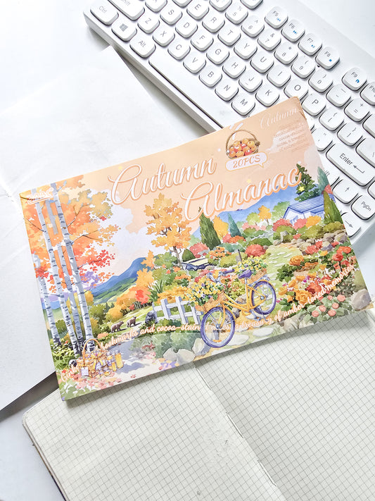 SSFW403 Scenery PET Sticker Book | Precut | 235x167mm | 20 Pages | Premium Quality | Autumn Almanac