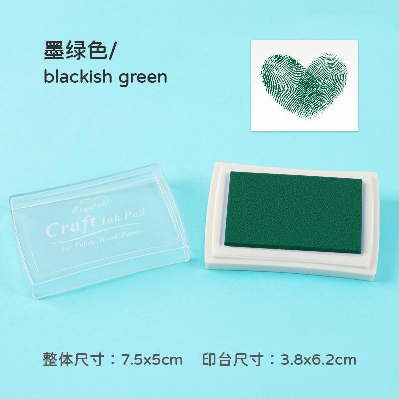 Craft Ink Pad for Wood, Paper, Fabric | Blackish Green | 6x3.8cm