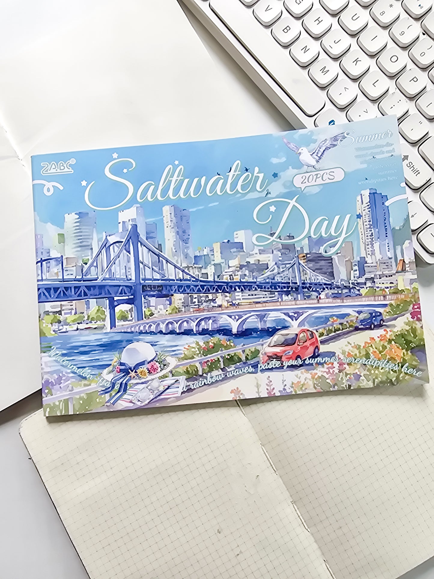 SSFW402 Scenery PET Sticker Book | Precut | 235x167mm | 20 Pages | Premium Quality | Saltwater Day