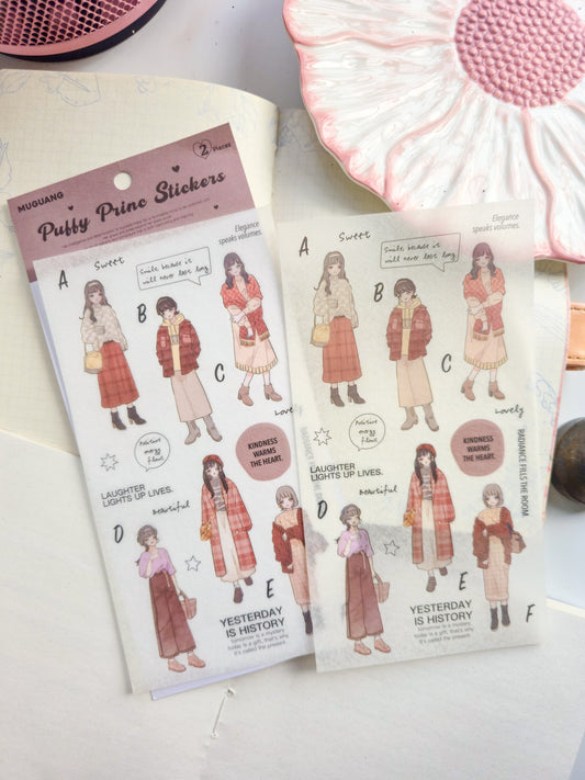 Mg0460029 Retro Characters Handbook Paper Sticker