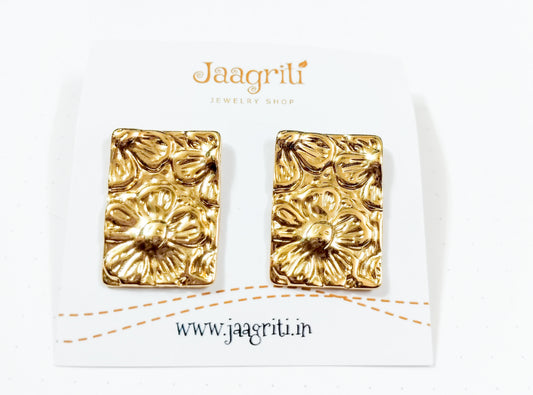 Floral  Design Box Earrings