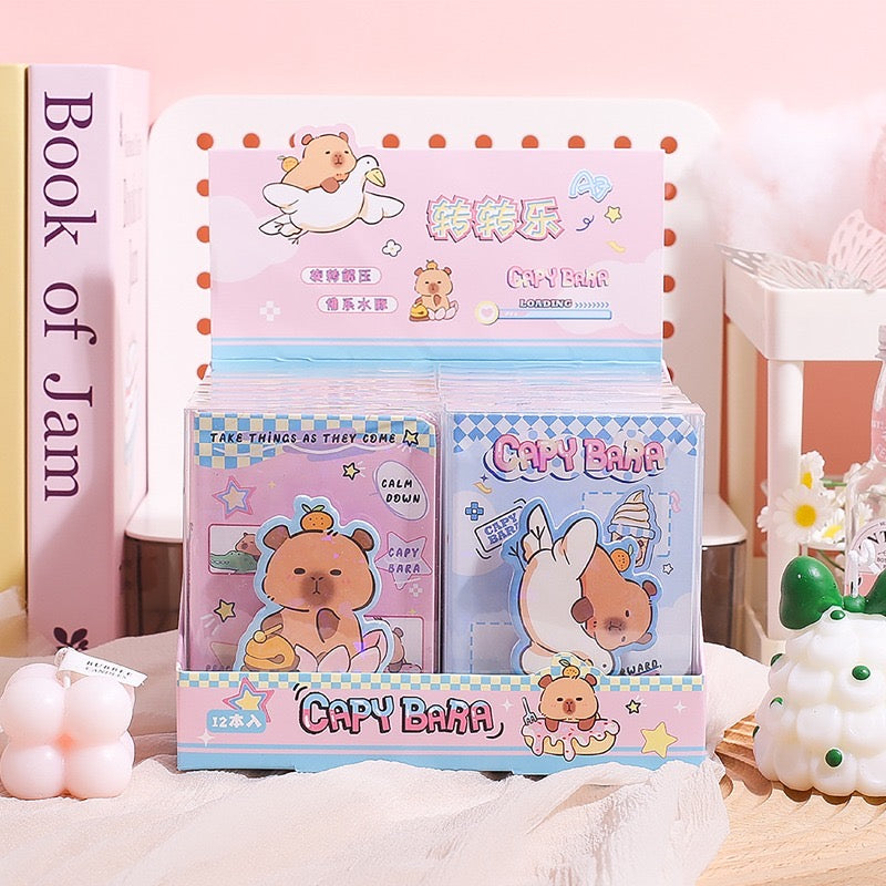 Mini Capybara Spin Diary | Notebook | Random 1 Pc | Plain Pages