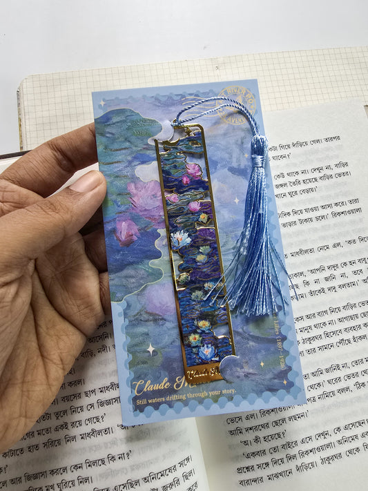 Water Lilies | Bookmark | Van Gogh Inspired | Premium Glossy Finish | Durable Artistic Bookmark | 22*108mm
