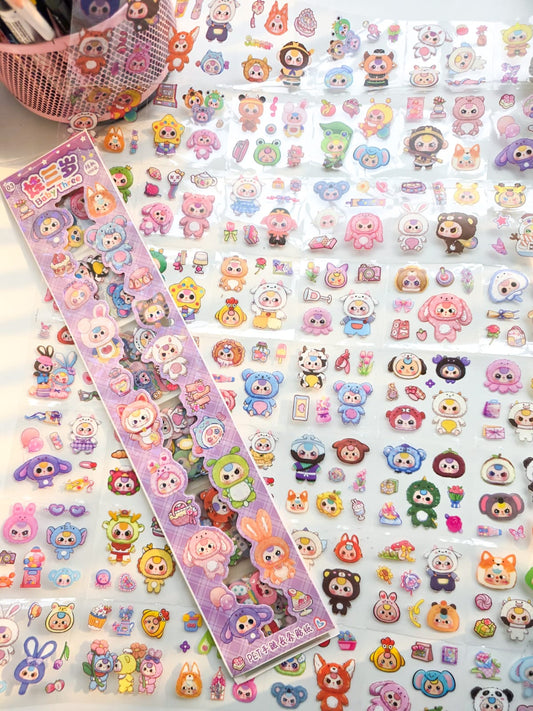 Baby Three | Kawaii Long Stickar | 6*36cm | 2Pcs |