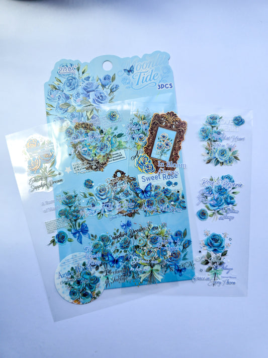 MGMD-401 |  Moonlight Tide flower | PET | Asthetic Sticker sheet |150*100mm