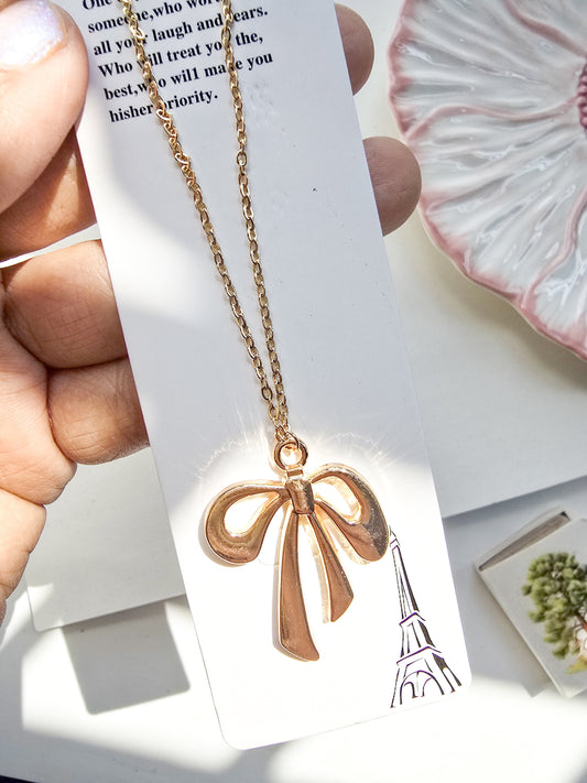 YJ-P4134 | Ribbon Bow Necklace |