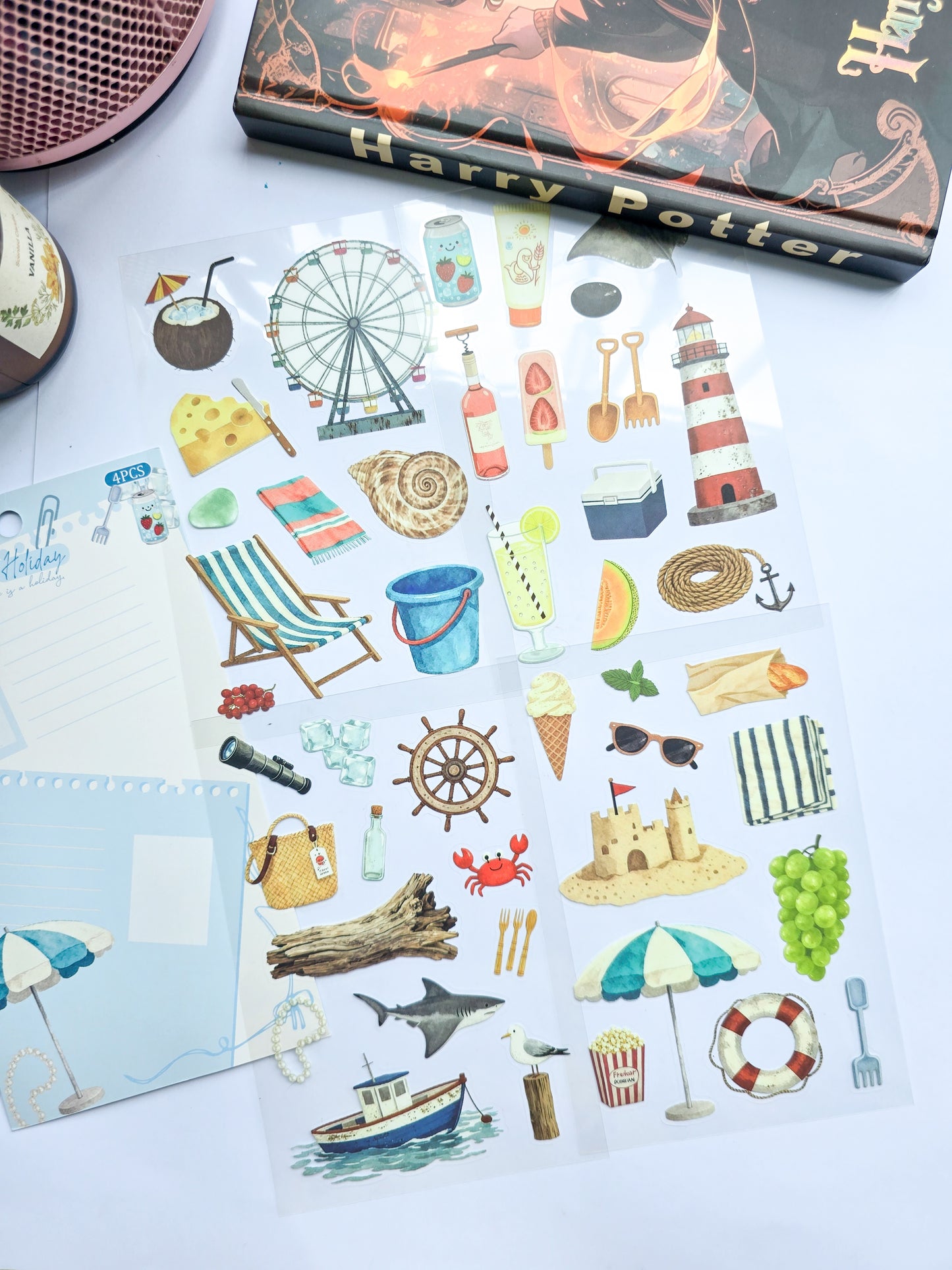 ZJSS-606 | Pre Cut Sticker | Tide And Holiday | Every Tide Is A Holiday | 4 Pcs | 150*100