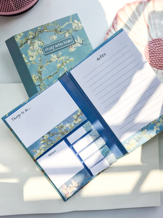 YSD-9827 | Van Gogh Folder Sticky Notes memo Paids | 112×167mm| 8 SETS × 70 Pages
