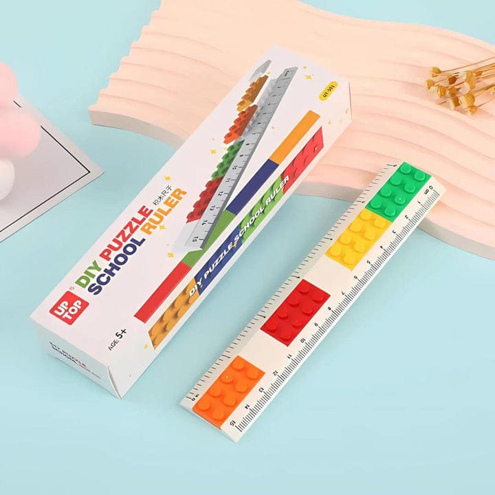 DIY Puzzle School Ruler, a creative stationery tool that allows childr ...