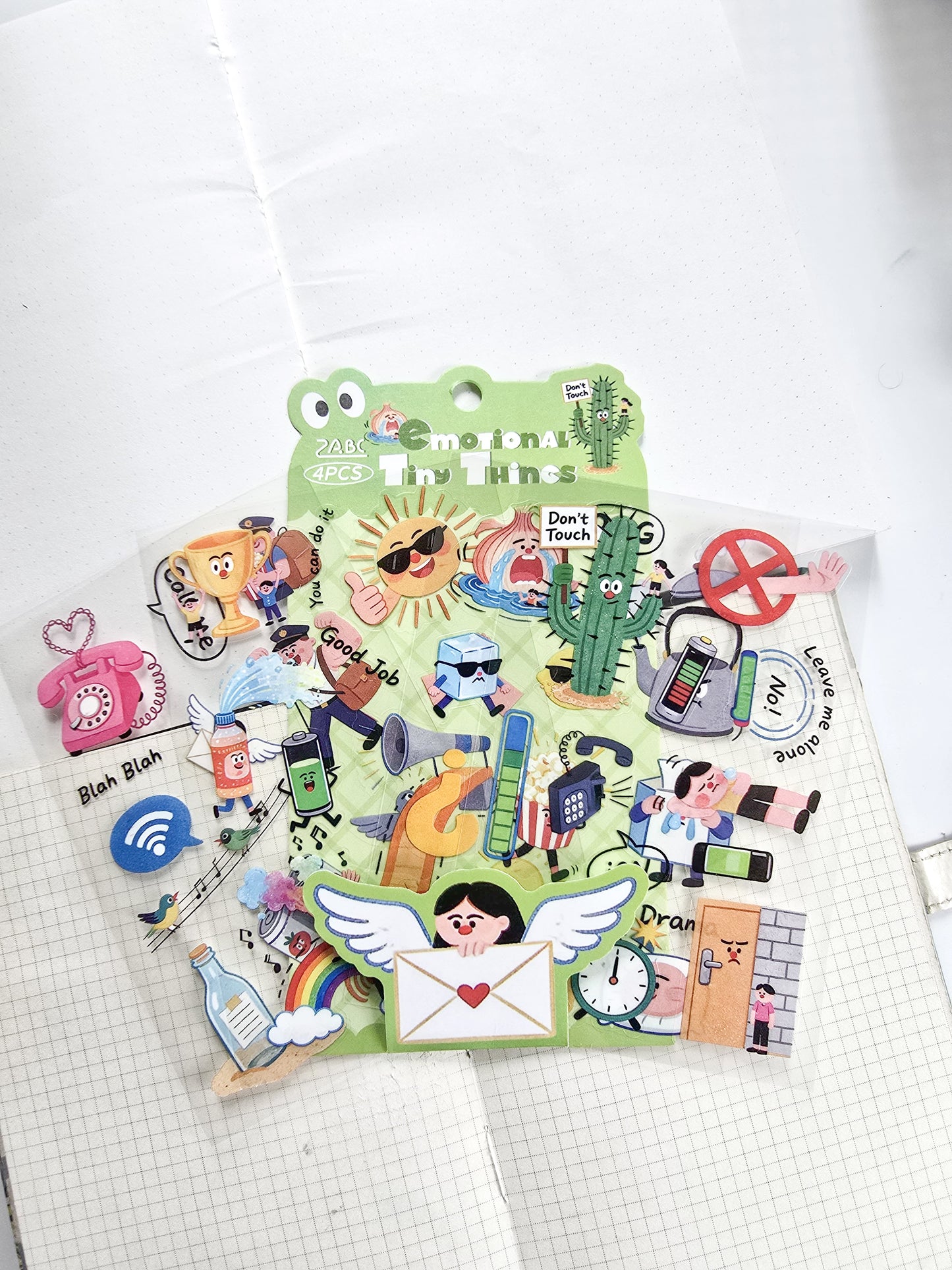 RCGQT-604 | Cartoon Pattern PET Sticker Emotional Tiny Things | 100*150mm