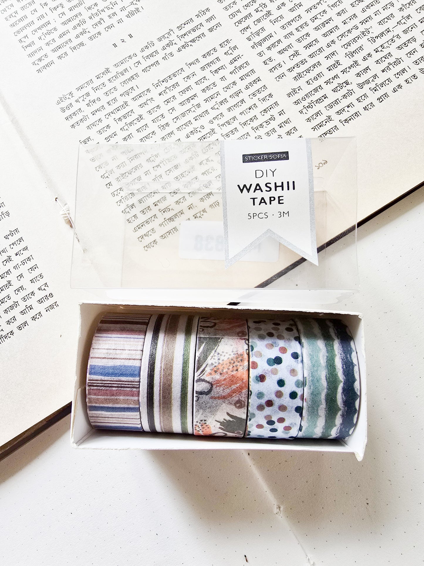 MG7838 | Sticker Sofia Vintage Journaling DIY Washi Tape | 5pcs | 3mm