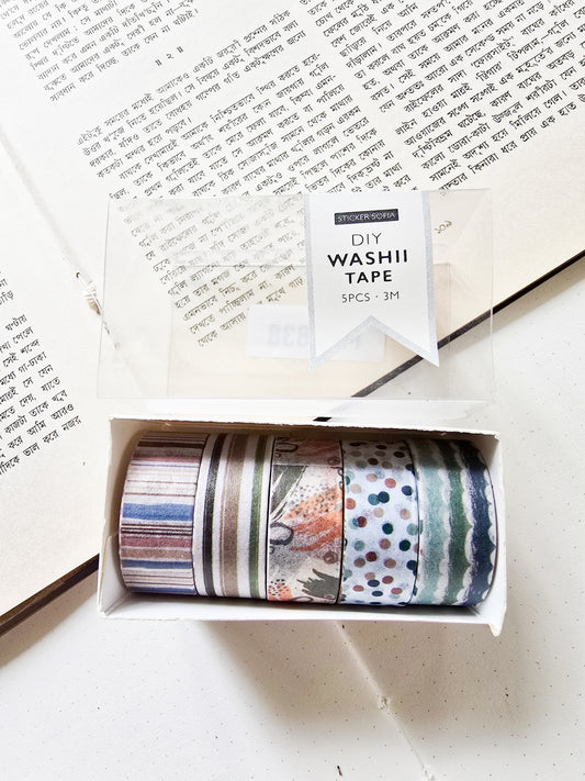 MG7838 | Sticker Sofia Vintage Journaling DIY Washi Tape | 5pcs | 3mm
