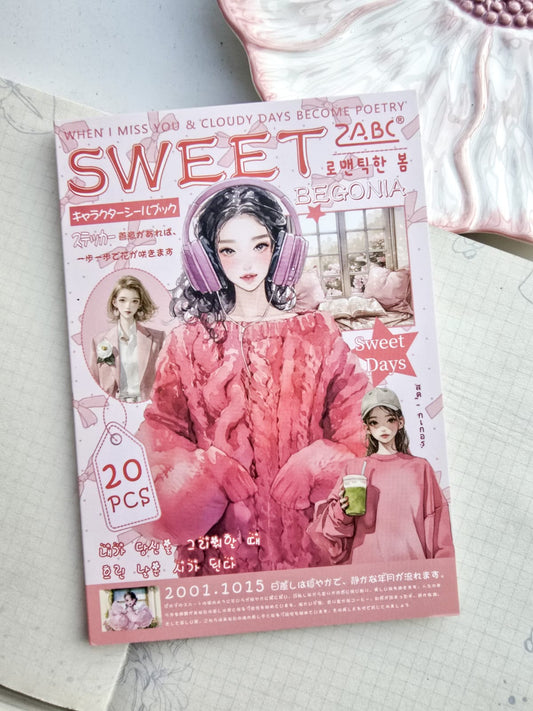 YRRH -401 |  Sweet Days Sticker Books | 20 Pcs | 105*150mm |