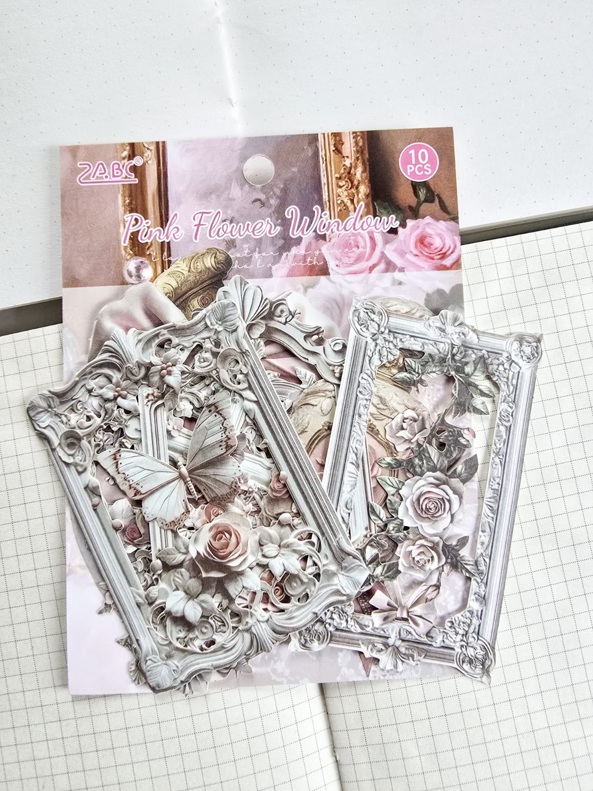 LYSH-601 | Washi Tape Paper| Die Card| Sticker | Vintage Style| 10Pcs | 80*90mm