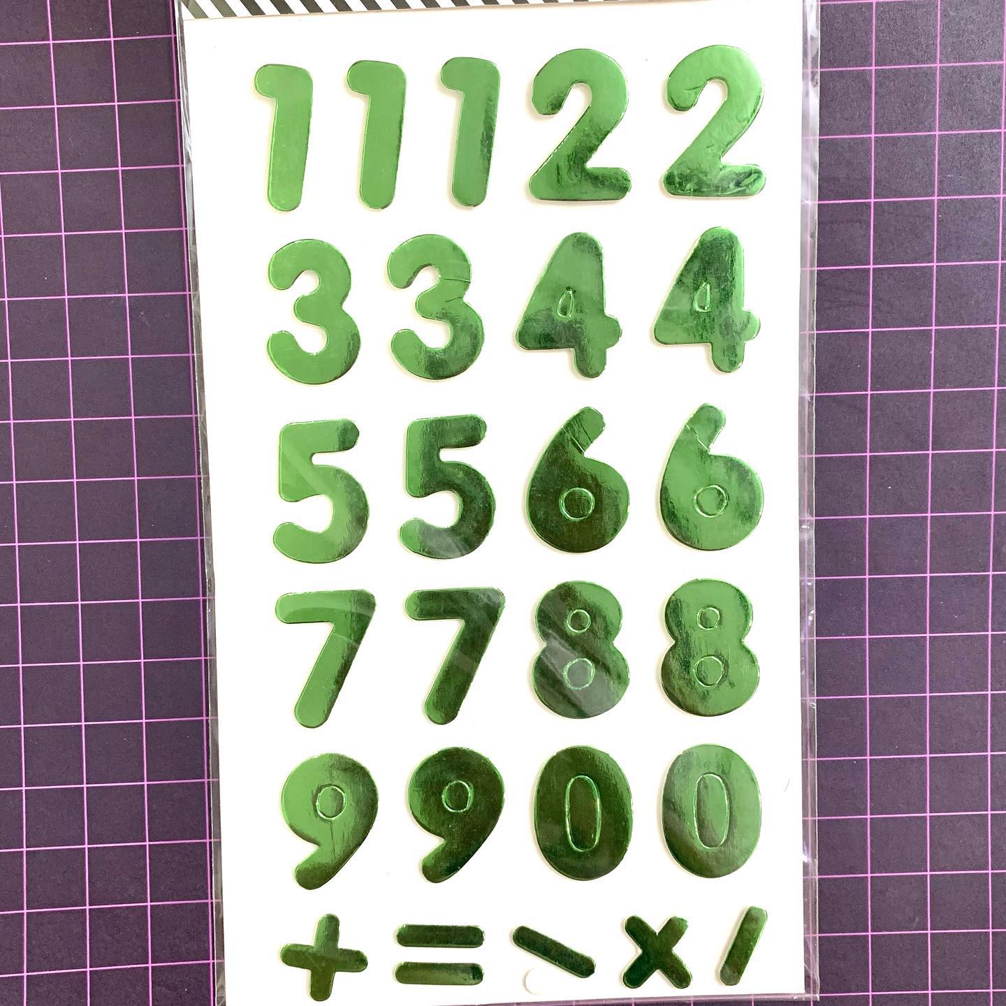 Number Sticker Green