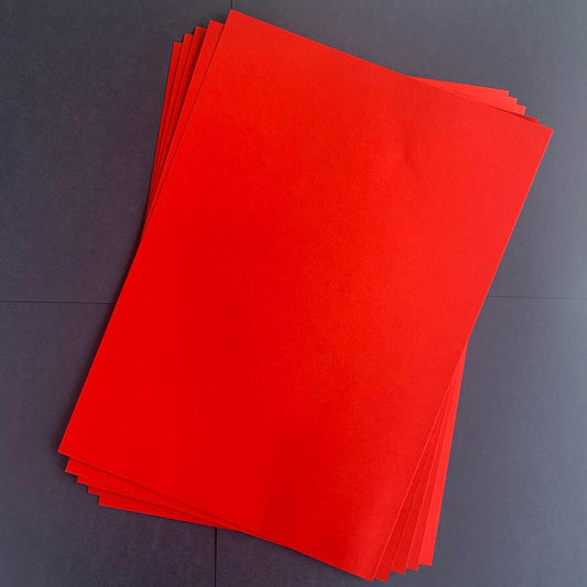 Card Stock A3 Red 250GSM (1 Pckt :- 5 Sheets)