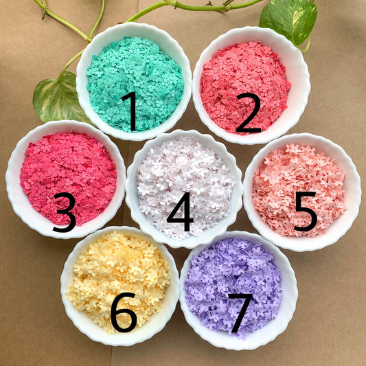 Pastel Flower Sequins 1 Pckt = 10 gms