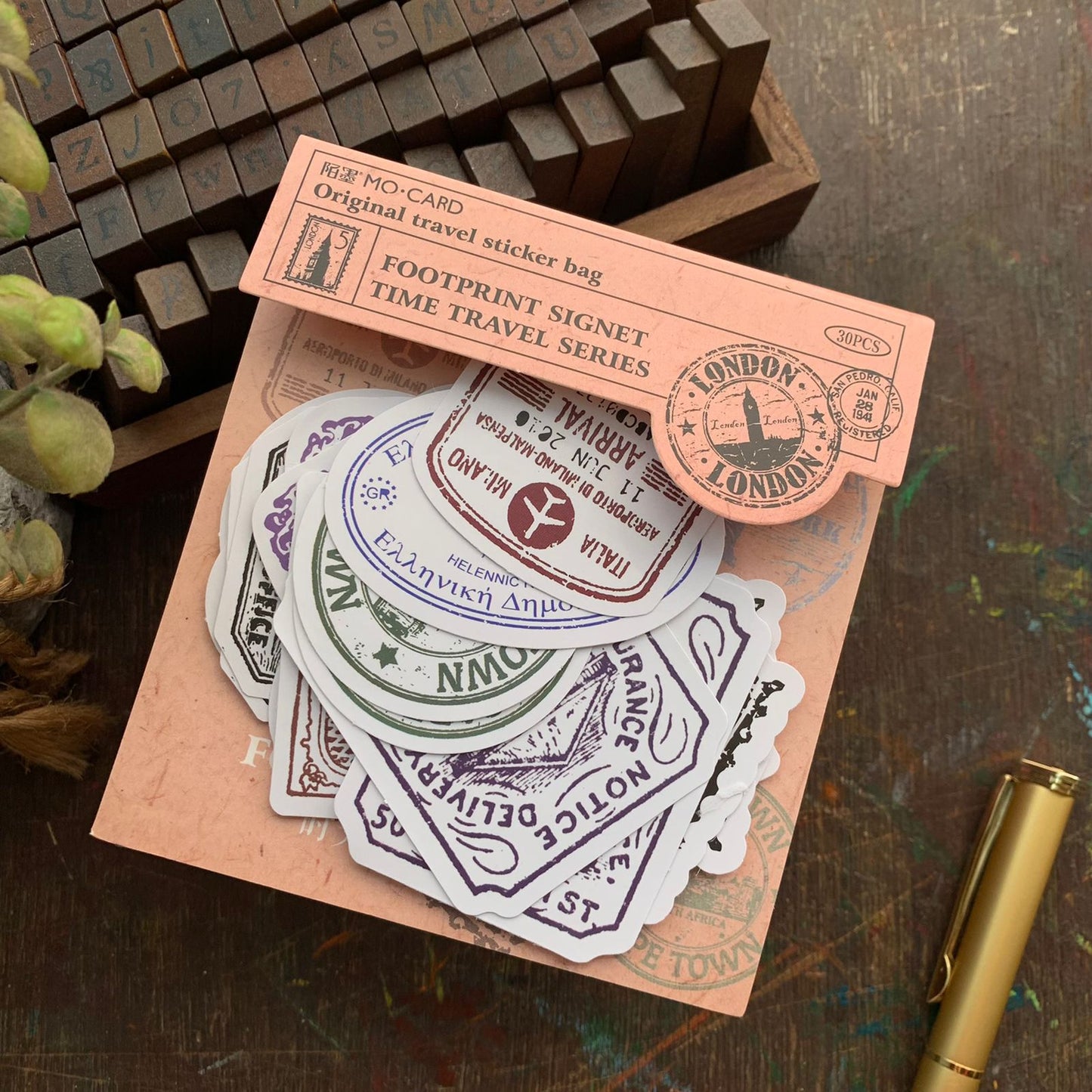 MMK06F382 - MOMO Card Original Travel Stickers | 30 Pcs