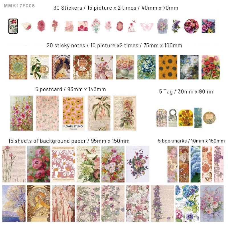 MMK17F008 -  Vintage Collection Journal Combo | Total 100 pcs