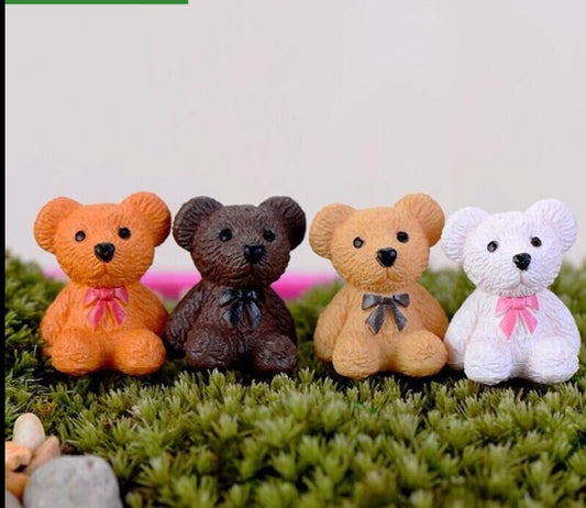 4 Pcs Teddy Bear Miniature Model MTR164