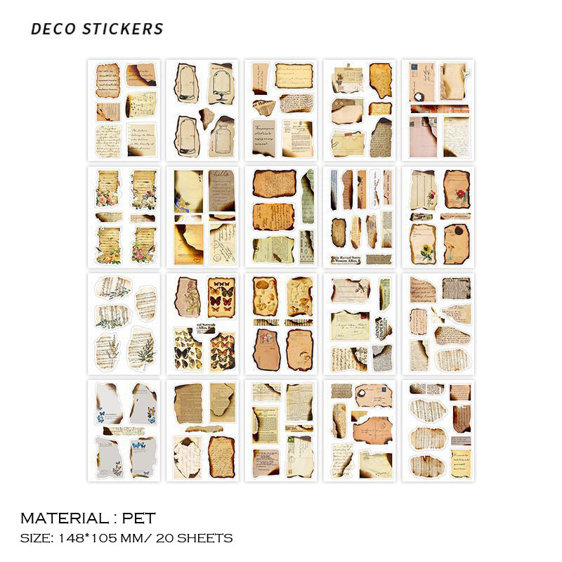 TZ0683 DECO STICKERS CUTOUT | 20 Sticker Sheets | A6 Size Kiss Cut Stickers