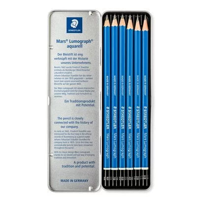 STAEDTLER - Drawing pencil Set of 6 with Metal case | containing 6 drawing pencils in assorted degrees