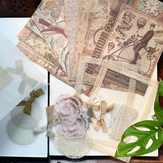 YWQ002 -  Journal Paper, Transparent Stickers Combo | 20 Pcs | Within 100-140 mm