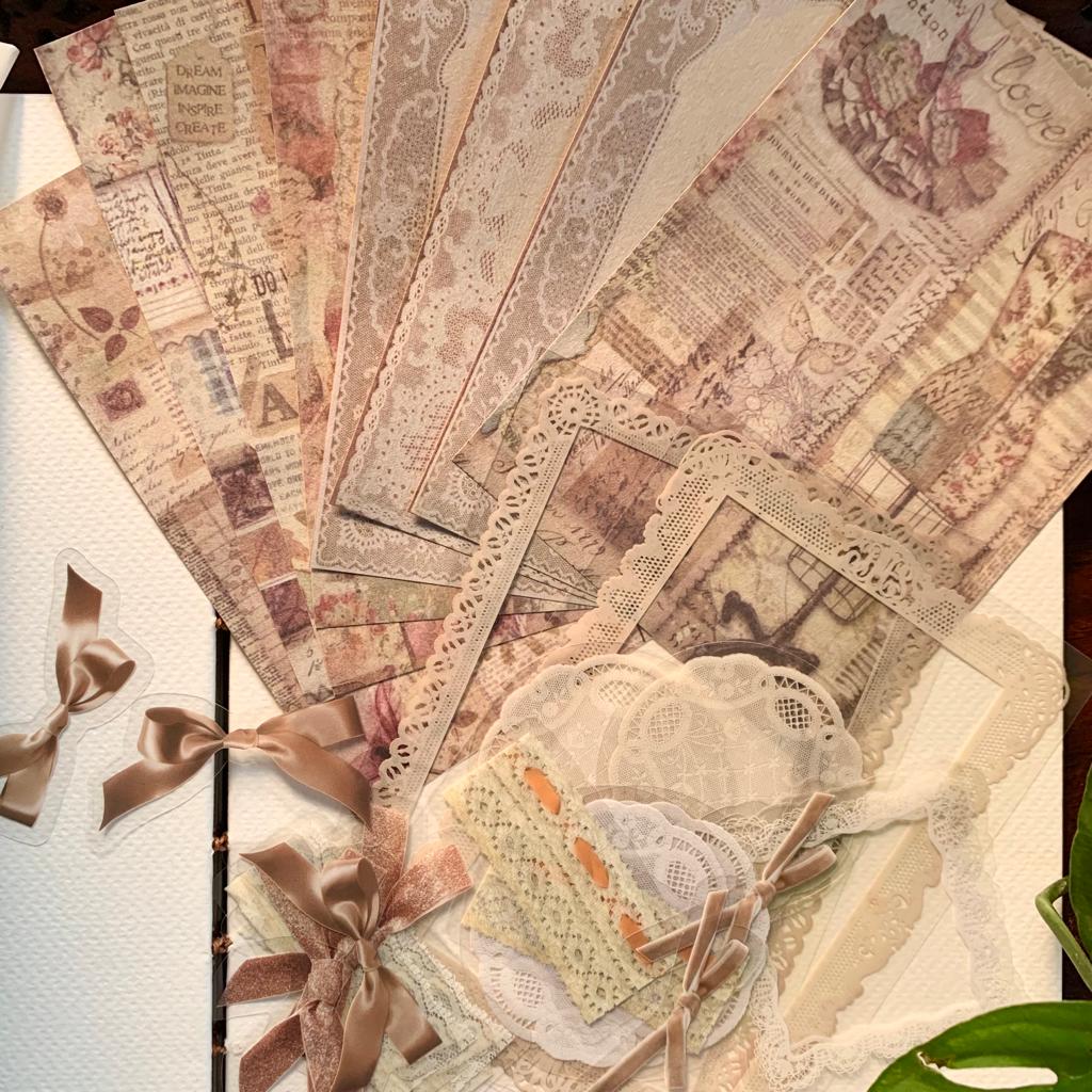 YWQ007 -  Journal Paper, Transparent Stickers Combo | 20 Pcs | Within 100-140 mm