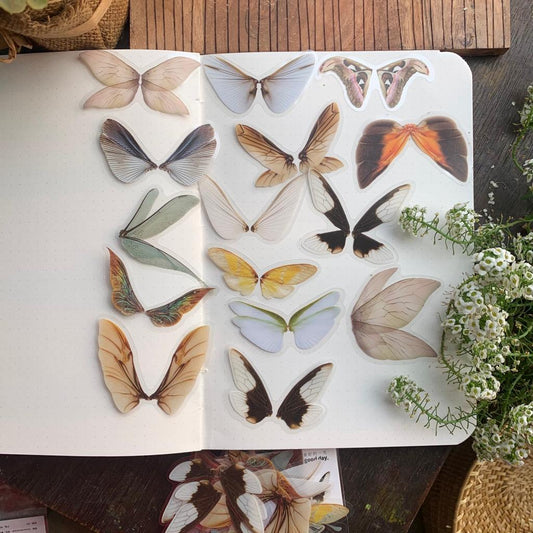 YYSC004 WINGS COLLECTION BUTTERFLY DECO STICKER PACK 45PC