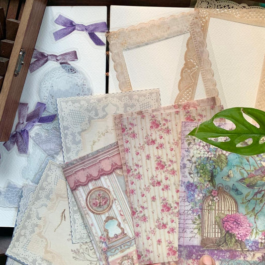 YWQ005 -  Journal Paper, Transparent Stickers Combo | 20 Pcs | Within 100-140 mm