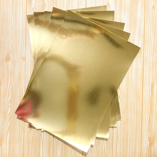 Mirror Card Stock A3 Gold 250GSM (1 Pckt :- 5 Sheets)