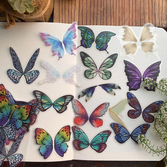 YYSC003 WINGS COLLECTION BUTTERFLY DECO STICKER PACK 45PC